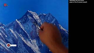 Lhotse mountain painting / Lhotse is the fourth highest mountain in the world