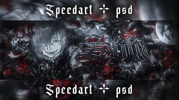 this is how to make an insane anime header speedart psd