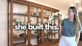 My Wife Built A MASSIVE China Cabinet From Scratch! // DIY Budget Friendly China Cabinet Build