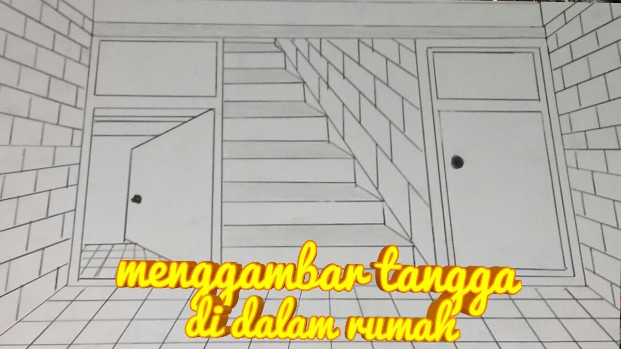 cara menggambar tangga rumah 3d YouTube cara menggambar tangga rumah 3d YouTube