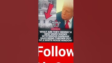 Mysterious garbage bags being thrown out of White house window😱😂😐#donaldtrump #whitehouse