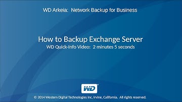 WD Arkeia: How to Backup Exchange Server