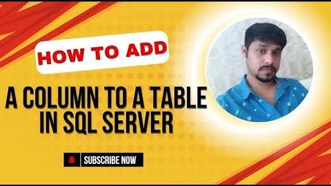 How to add a column to a table in SQL Server