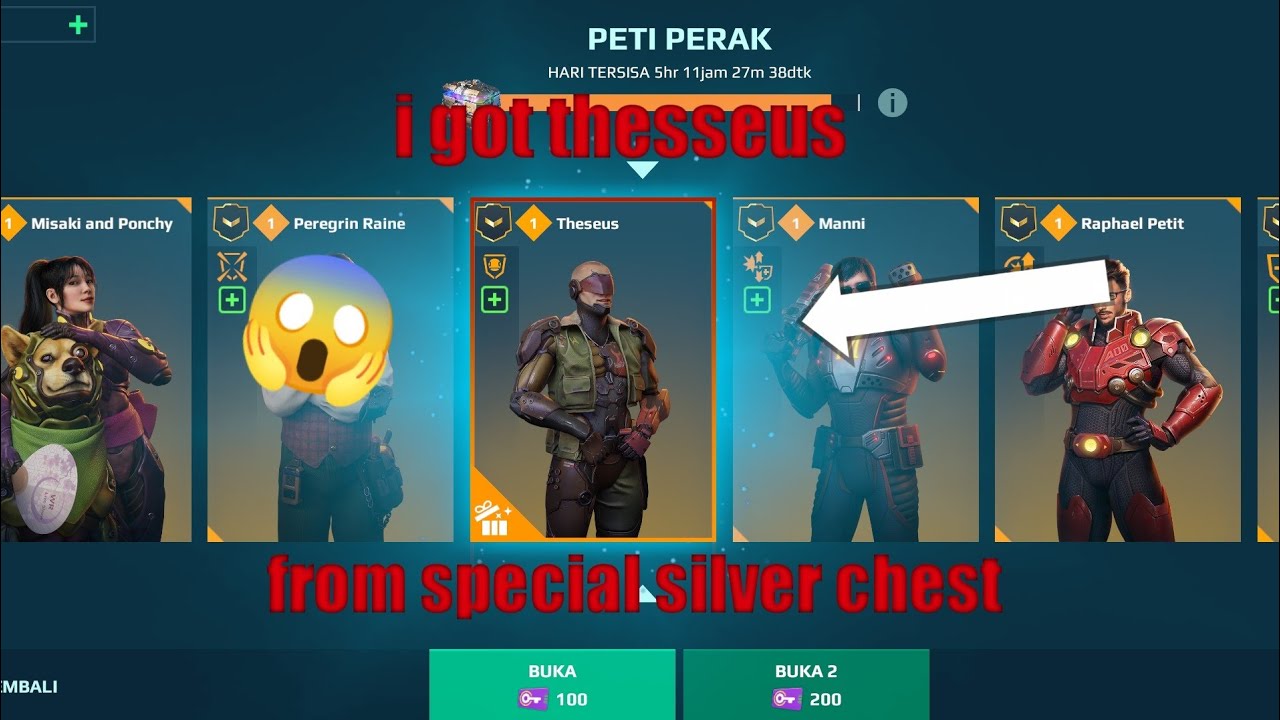 i got legendary pilot thesseus from special silver chest,Lucky spin[WR]