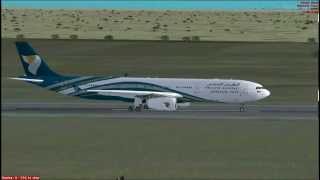 FSX | Oman Air A330-300 Landing at Muscat