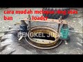 Alat press sederhana melepas ring atas ban loader