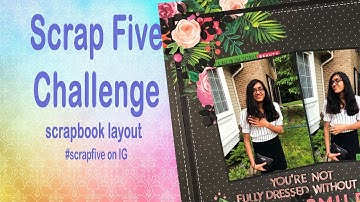 Multiple photos Scrapbook layout process / #scrapfive Challenge / Multi-photo