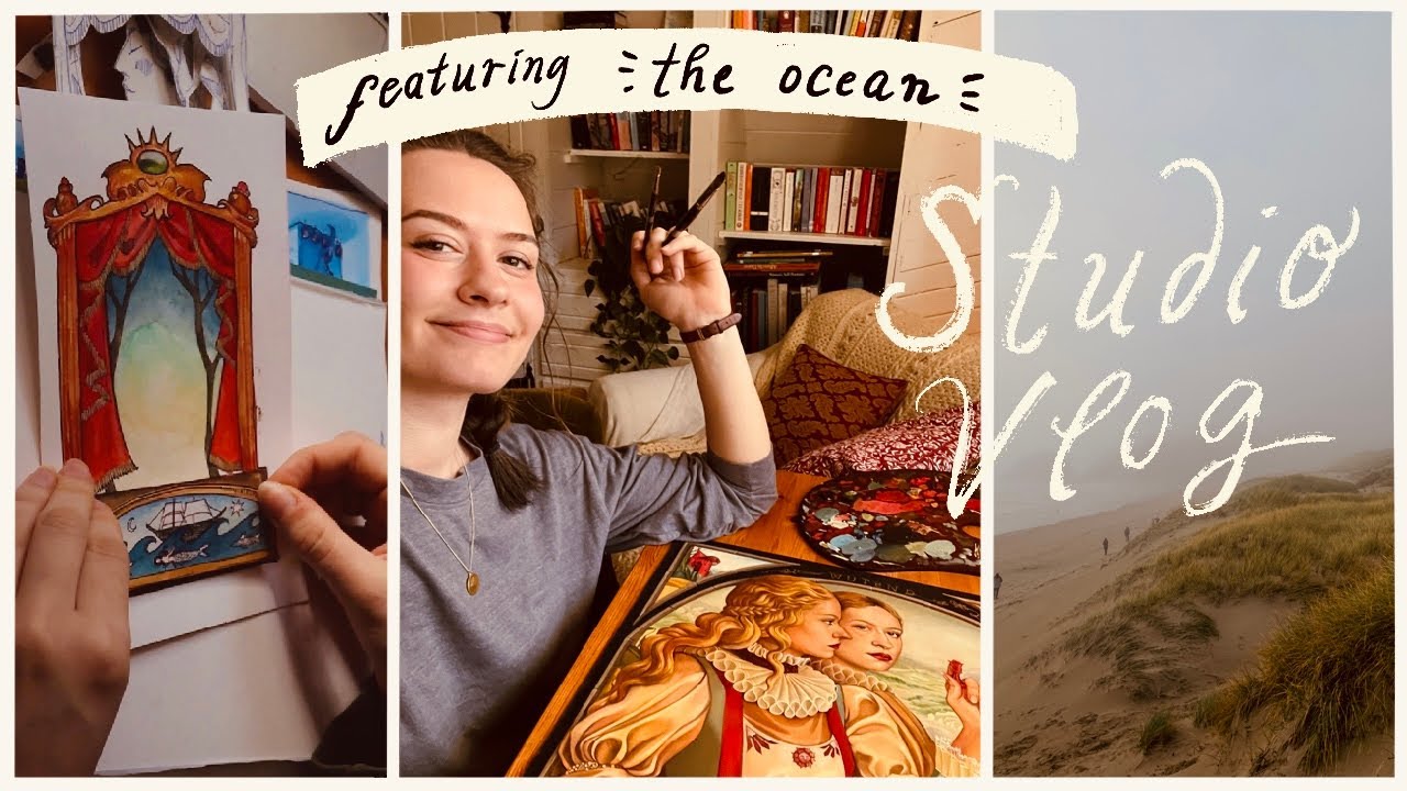 studio vlog where I moved to the coast and paint a lot - YouTube