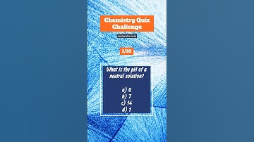 Chemistry Quiz Challenge #quiz #science #quizchallenge