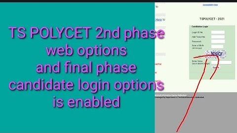 TS POLYCET 2nd phase web options enabled 2021/final phase seat allotment 2021/ts Polycet final phase