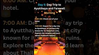 5-Day Thailand ?? Travel Itinerary Curated by AI ?travelai thailandtravelitineraryviral shorts