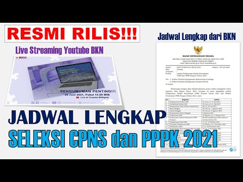 RESMI RILIS BKN! Jadwal Lengkap Pendaftaran dan Seleksi CPNS dan PPPK 2021