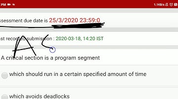Operating system nptel assignment week 8 solution