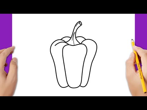 Video: How To Draw A Pepper