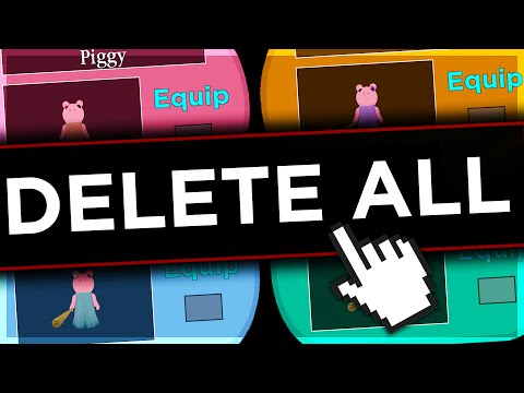 I DELETED ALL MY SKINS in Roblox Piggy.. (Starting Over)