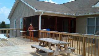 Bikini Mama Catches Bat With Pool Net