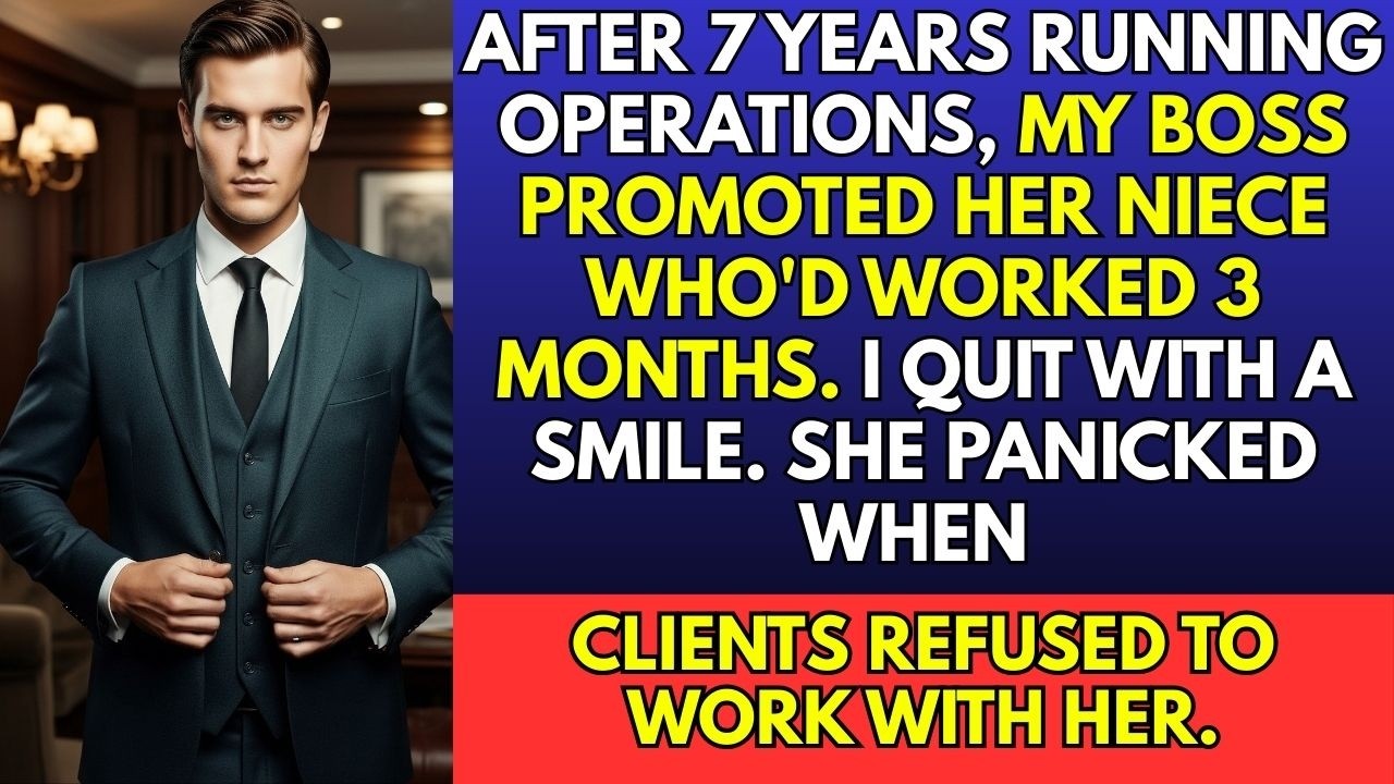 Boss gave PROMOTION to her NIECE after 3 months, so I QUIT after 7 years of HARD WORK