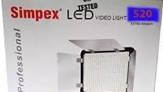 simpex 520 vedio led light  2024 review best price in bd Kushtia dslr camera shop