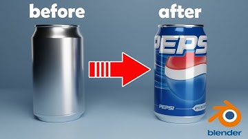 UV Unwrap and Add Product Labelling in Blender (Drink Can Model)