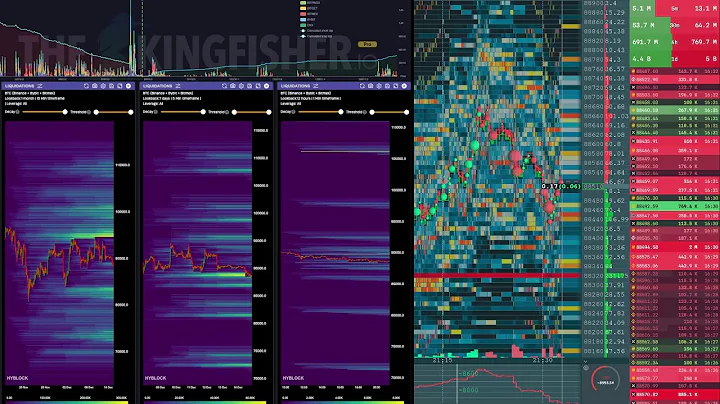 HD Bitcoin Live BookMap + Liquidation HeatMap + KingFisher #bookmap #hyblock #liquidations #bitcoin