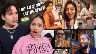 Indian Singers are ready Anytime Anywhere | Latinos react to Impromptu Singing ft Arijit, Shreya  