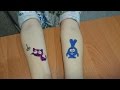 Делаем  блестящие татуировки для детей  Make your own glitter tattoo