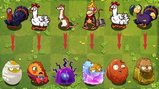 Pvz 2 Challenge - Every Plants POWER-UP vs Team 200 Animal Zombie - Who Will Win? screenshot 2