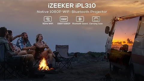 iZEEKER iPL310 Native 1080P WIFI Bluetooth Projector for Home Theater