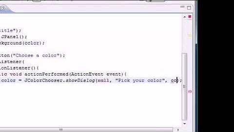 Java Programming Tutorial   85   JColorChooser