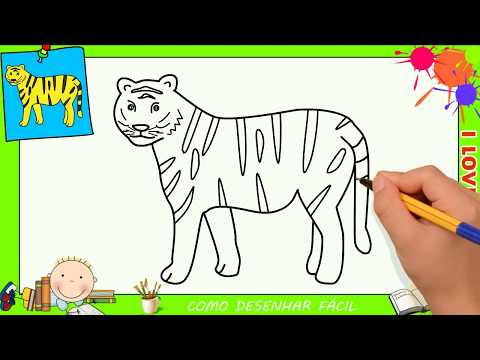 Como desenhar um tigre FACIL passo a passo para crianças e iniciantes 2