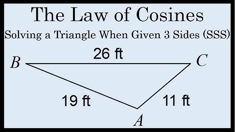 Law of Cosines - Solving a Triangle Given SSS :: Trigonometry
