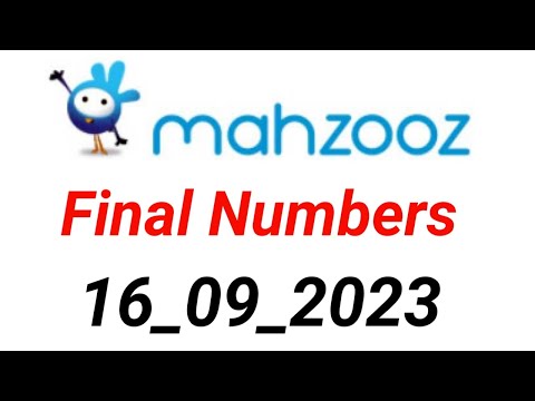 Mahzooz Lottery Prediction 16-09-2023 || final numbers