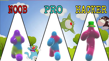 NOOB vs PRO vs HACKER | IN BLOB RUNNER 3D | With Oggy, Jack and Bob | Mactol Gaming