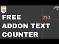 Free blender addon  leomoon textcounter