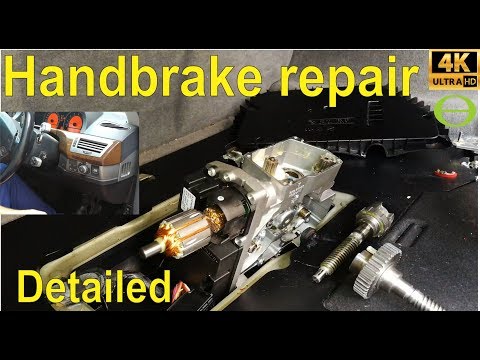 How to repair the electronic park brake actuator gear on a BMW (E65) - step by step