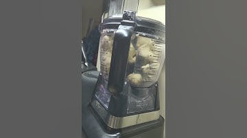 Ninja food processor making pizza dough receipe in description