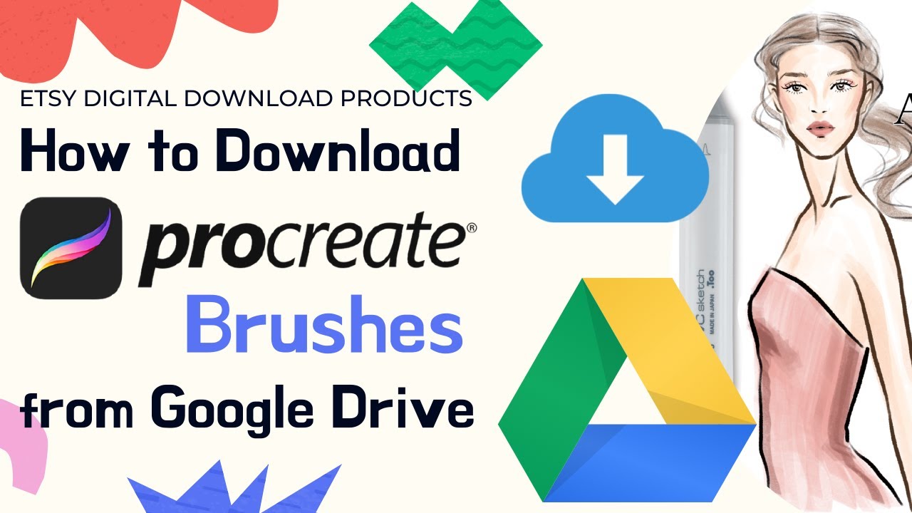 How To Download  Import Procreate Brushes From Google Drive Into Your Ipad - Etsy Digital Download