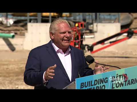 Premier Doug Ford swallows bee during live press conference in Dundalk