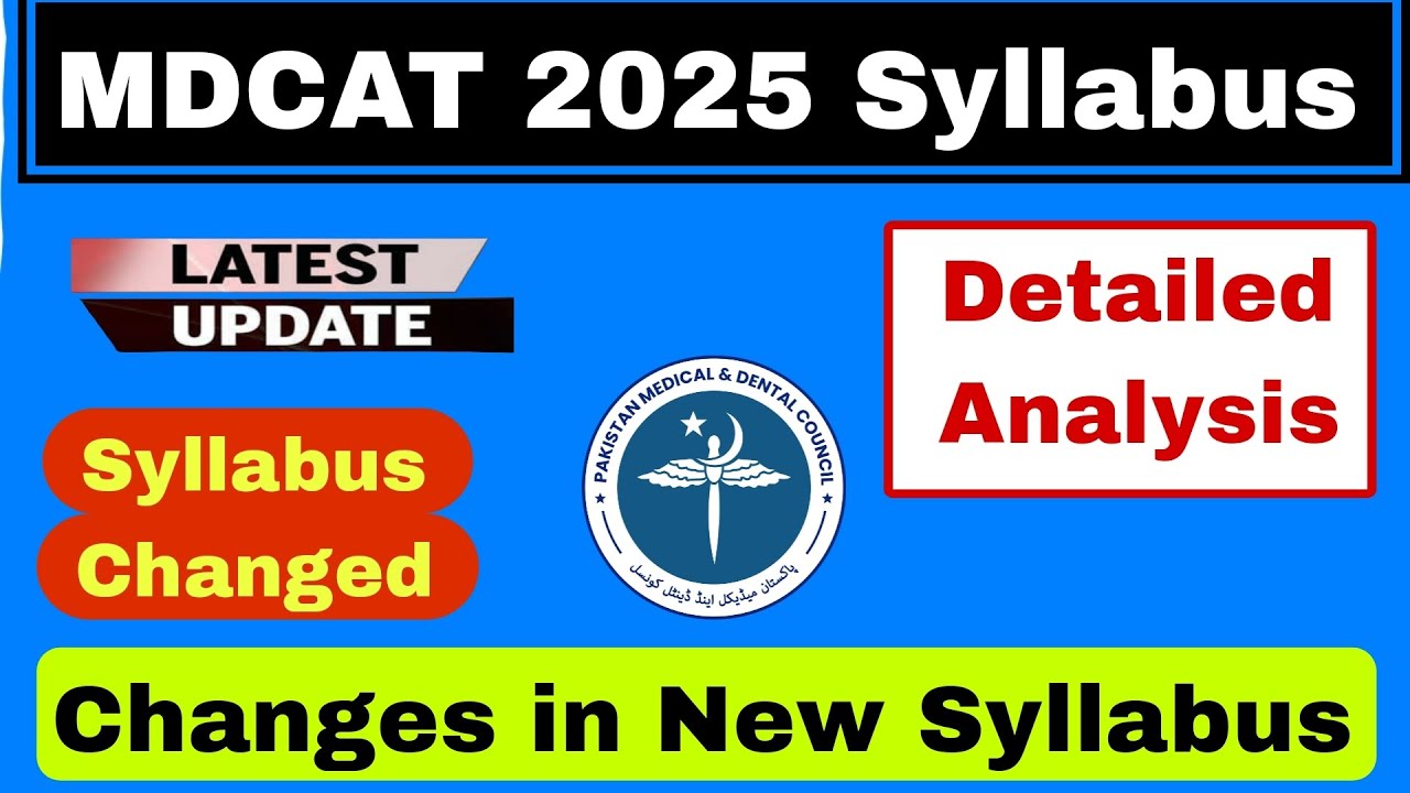 MDCAT 2025 New Syllabus Analysis || PMDC Latest Updates || Check Pinned ...