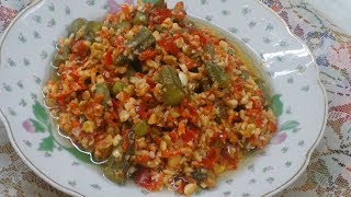 مكدوس البامية الخضراء  Green Okra Makdous - So Delicious