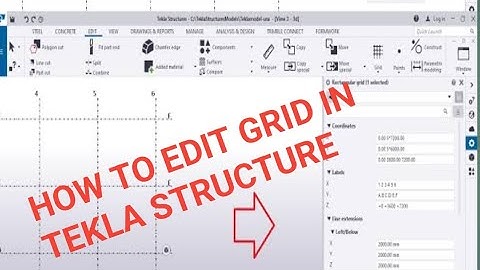 Tekla Tutorial 1!! How to create grid & modify it#teklastructures #engineering