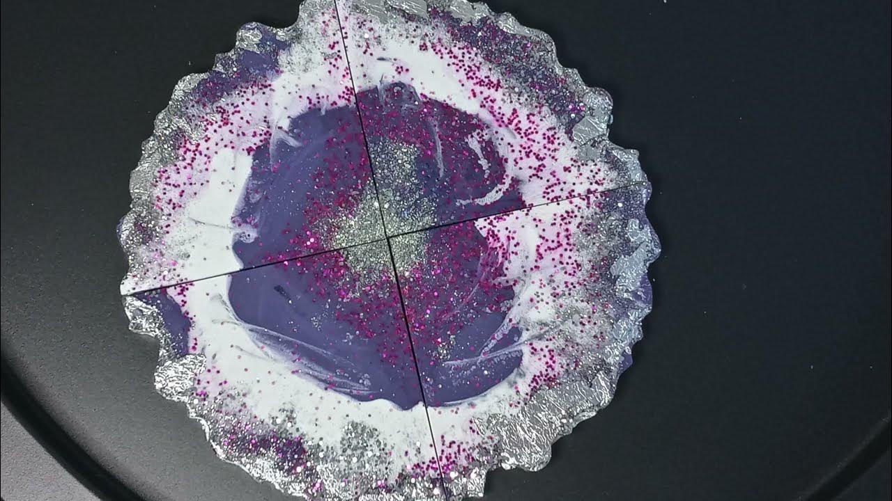 How to make Geode coasters resin art geodes coasters YouTube