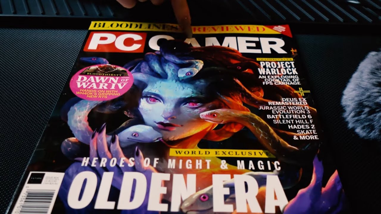 ASMR - PC GAMER magazine flip through - no talking