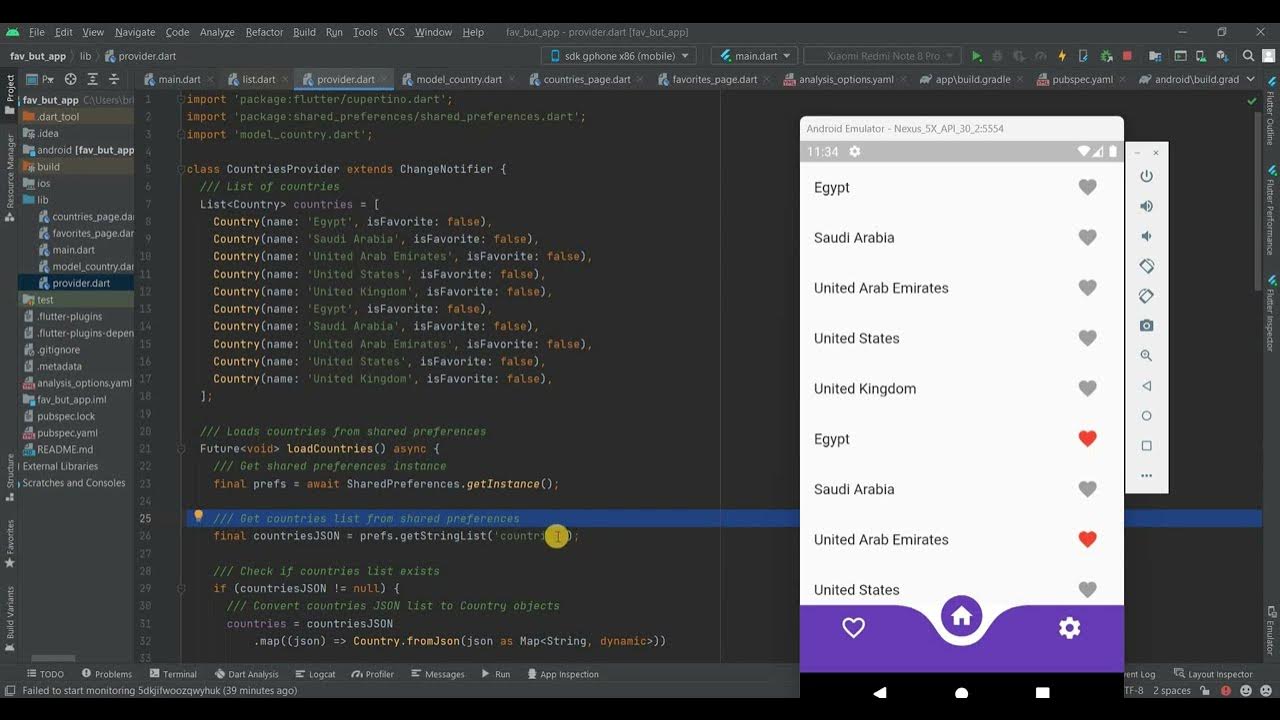 Create Favorite Button ️ with Carvid Buttom Bar|Flutter Tutorial - YouTube