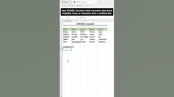 =TOCOL in excel 💯 #exceltutorial #exceltips #exceltricks #excel