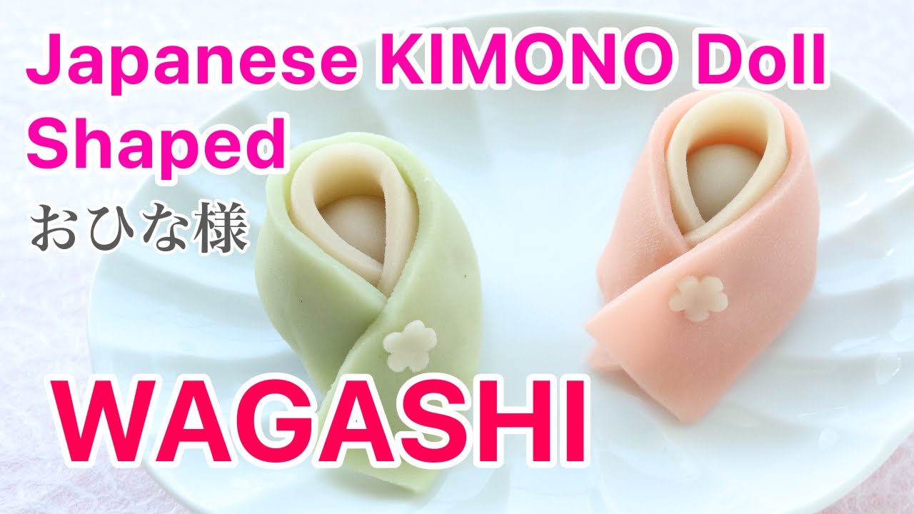 KIMONO Doll Wagashi Sweets/雛人形の和菓子/Making Nerikiri with Miss Wagashi