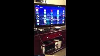 My Galaxy Note 2 connected to a Samsung TV Screen. Rooted With custom ROM - Mac all star 5.0.