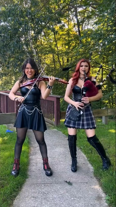 Thought the Fire and Flames #bagpipes #electricviolin #throughthefireandflames