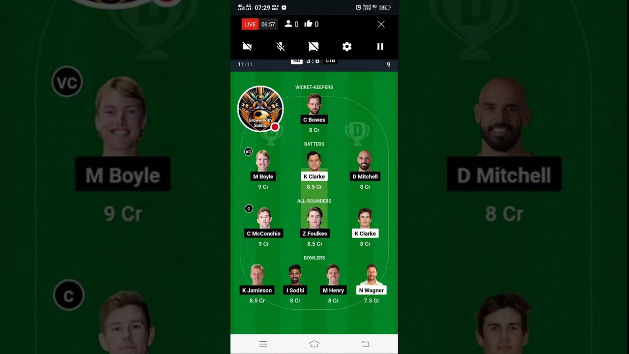 nd vs ctb dream11 super smash t20 live  