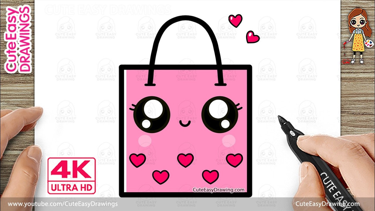 Как нарисовать милую сумочку в стиле каваи | Простой рисунок для детей!